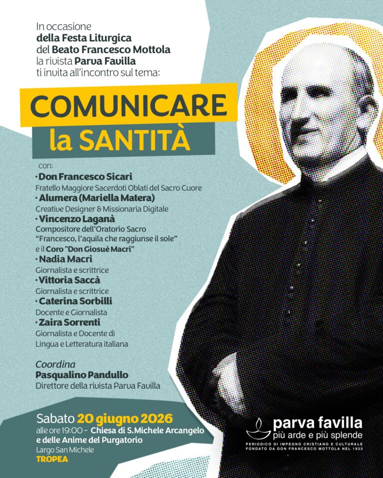Questa sera alle 19:00 l'incontro nella chiesa del Purgatorio a Tropea, promosso dalla rivista "Parva Favilla"Cosa vuol dire “Comunicare la santità”